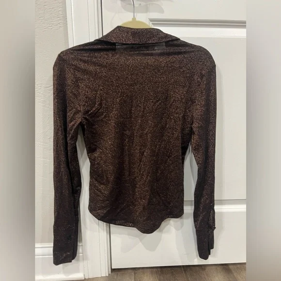 Abercrombie XS Sparkle Button Up Blouse - Picture 3 of 7